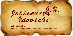 Jelisaveta Udovički vizit kartica